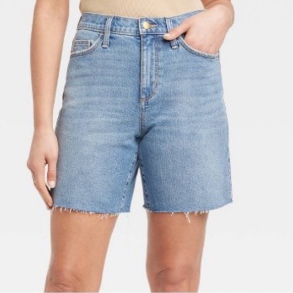 Universal Thread Pants - Universal Thread Vintage Bermuda Style Cut Off Raw Hem Denim Jean Shorts